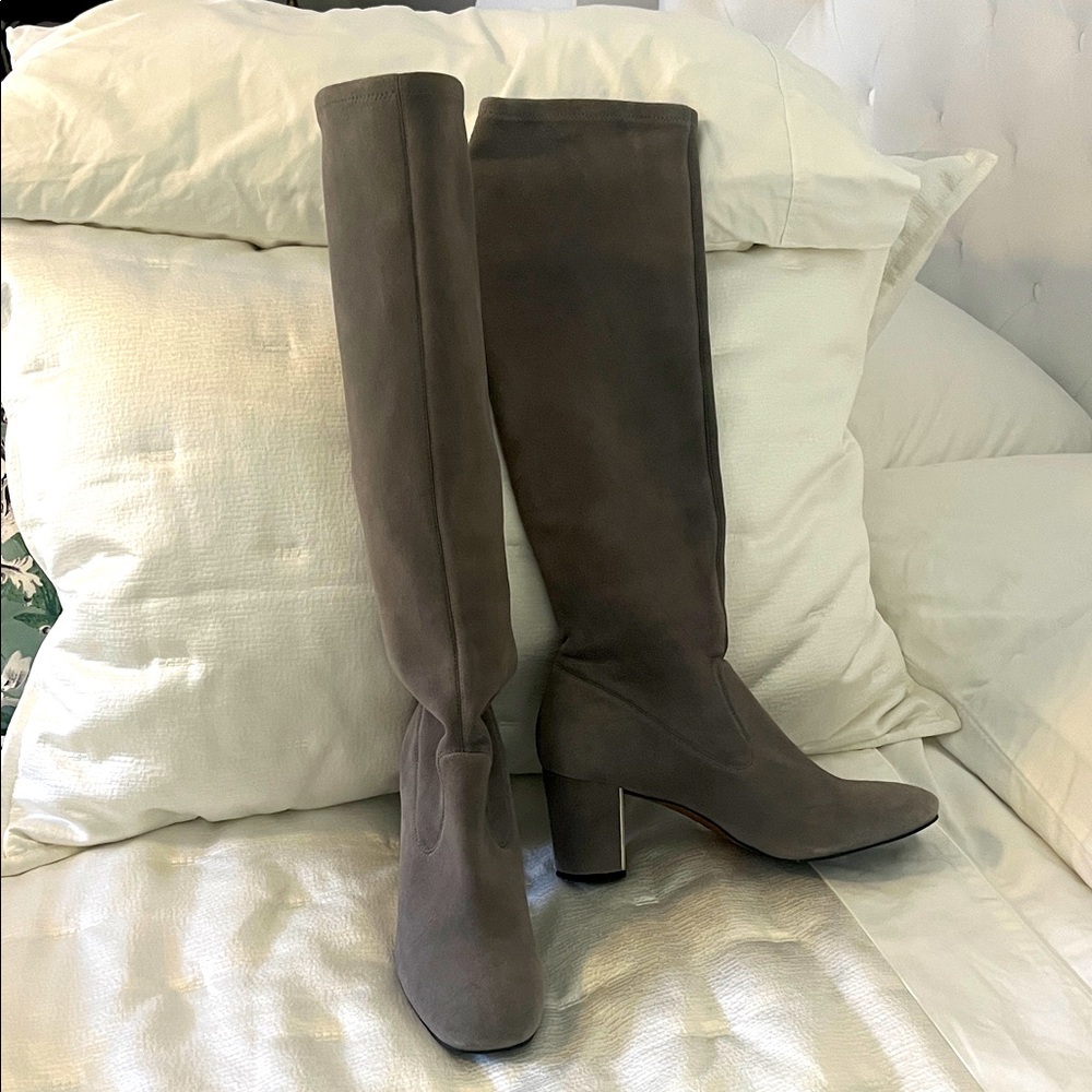 Donald J. Pliner Grey faux Suede Knee Boots